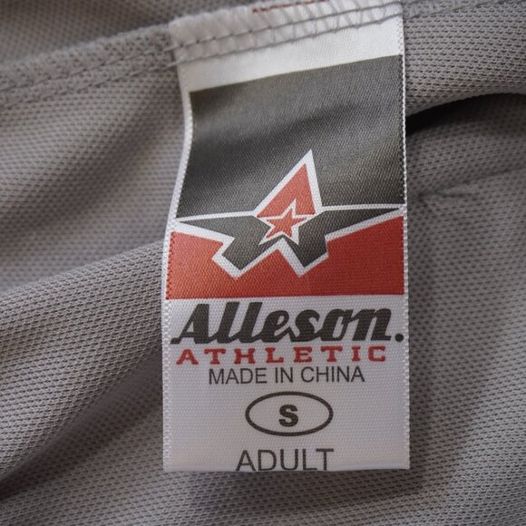 Alleson Athletic Baseball Pant Small Adult Grey Elastic Waist w/ Drawstring NWOT - Picture 6 of 8